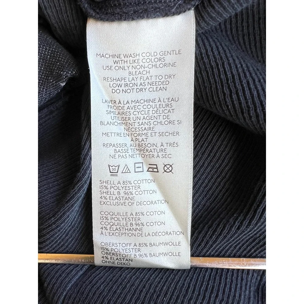 We The Free x Free People $68 Love Lane Ribbed Tie-Front Long Sleeve S Boho Top